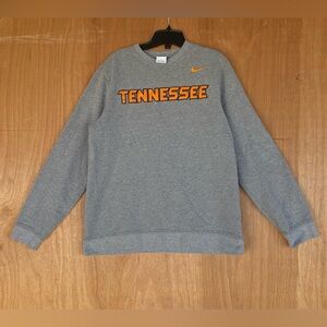 Nike Gray and Orange Men's Crewneck Sweater